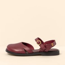 Sandály s uzavřenou špičkou ARENISCA#N5874 SOFT NAPPA BURDEOS/ ARENISCA
