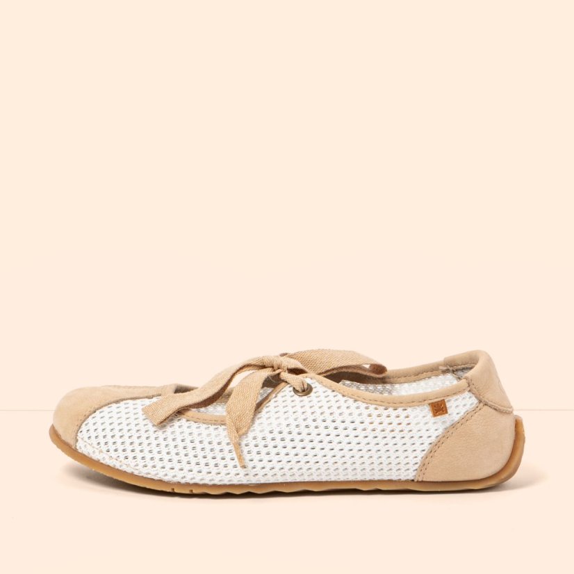 Barefoot baleríny ONDINA#N5936C MULTI MATERIAL WHITE/ ONDINA