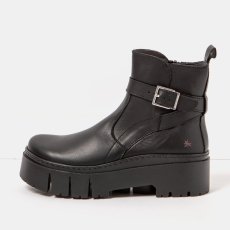 Kotníčkové boty na platformě#1795 NAPPA BLACK / LEEDS