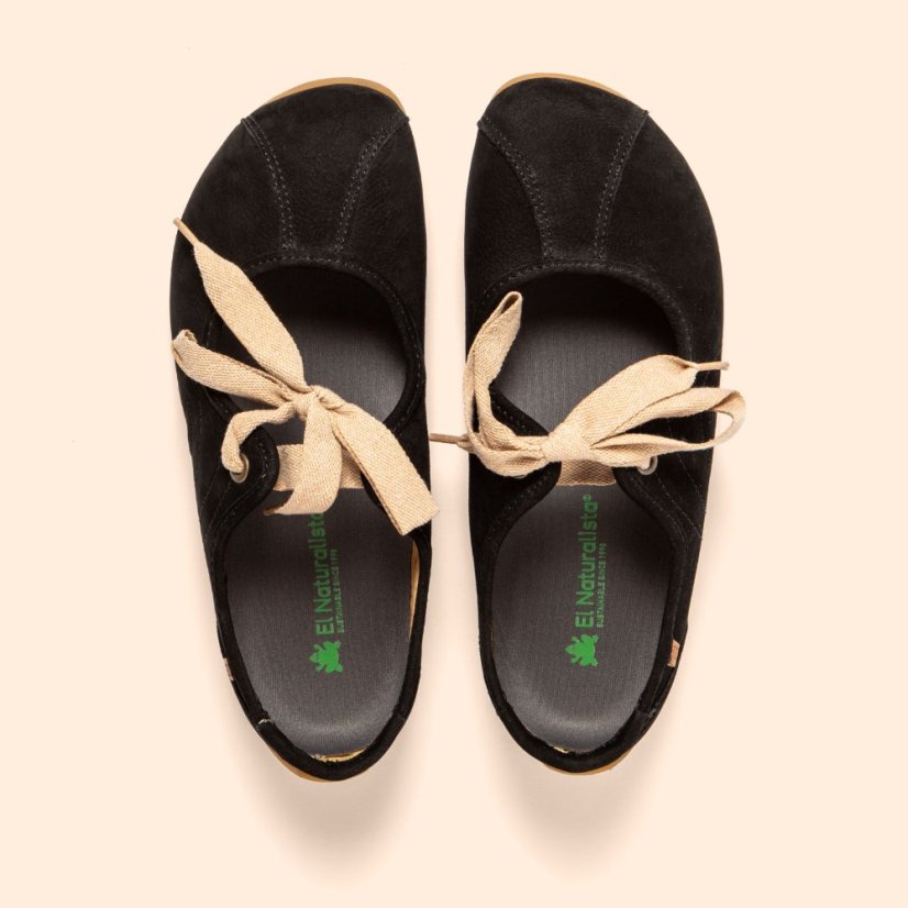 Barefoot baleríny ONDINA#N5936 NOBUCK BLACK/ONDINA