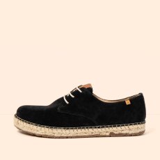 Semišové polobotky espadrilky#N678 SILK SUEDE BLACK / CAMPOS Semišové polobotky espadrilky#N678 SILK SUEDE BLACK / CAMPOS