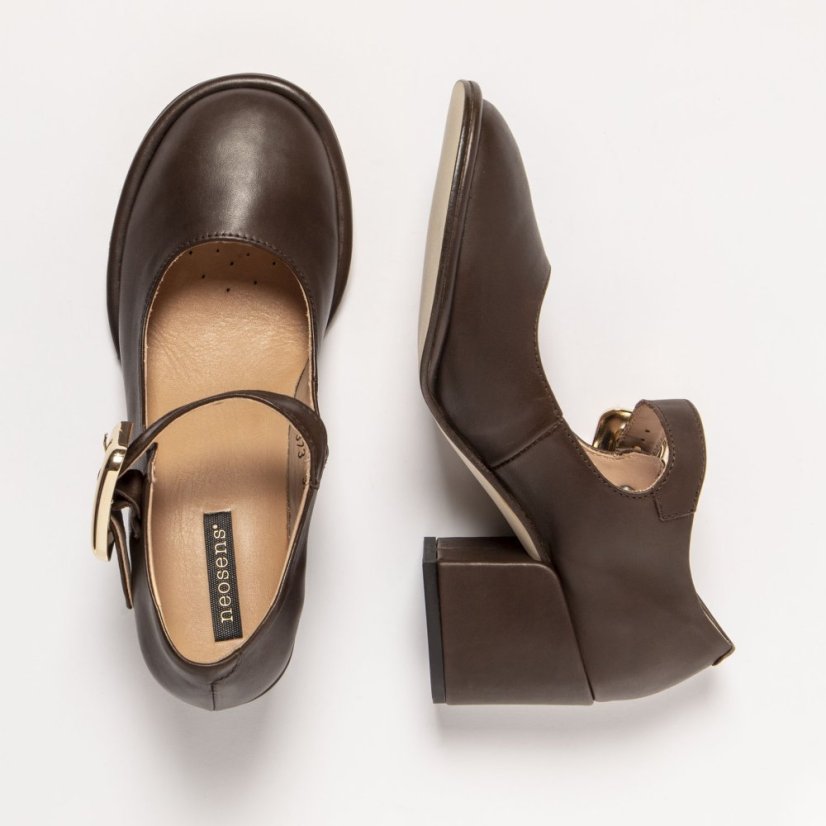 Luxusní lodičky na podpatku#S3373 NAPPA BROWN/ MARSELAN