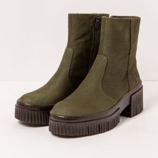 Kotníkové boty na podpadku#1374 NOBUCK KAKI/YORK