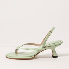 Luxusní sandály na podpatku#S3166 NAPPA PASTEL GREEN/ GLERA