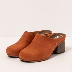 Pantofle na podpatku#1879 NOBUCK DARK ORANGE/ I WISH