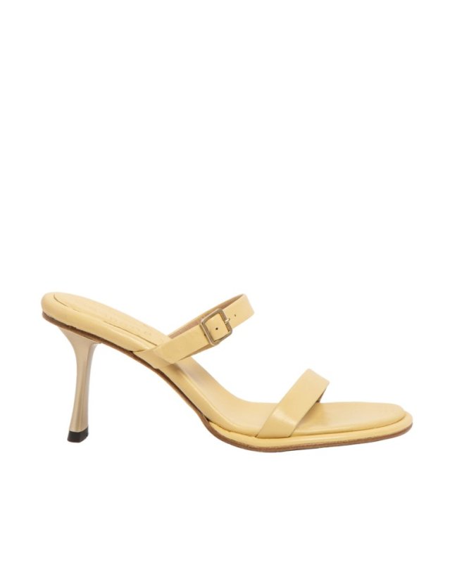 Elegantní pantofle na podpatku#S3194 NAPPA SUN LIGHT/ ALBANA