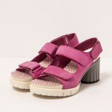 Sandály na podpatku#1923 NOBUCK PINK/ MALIBU