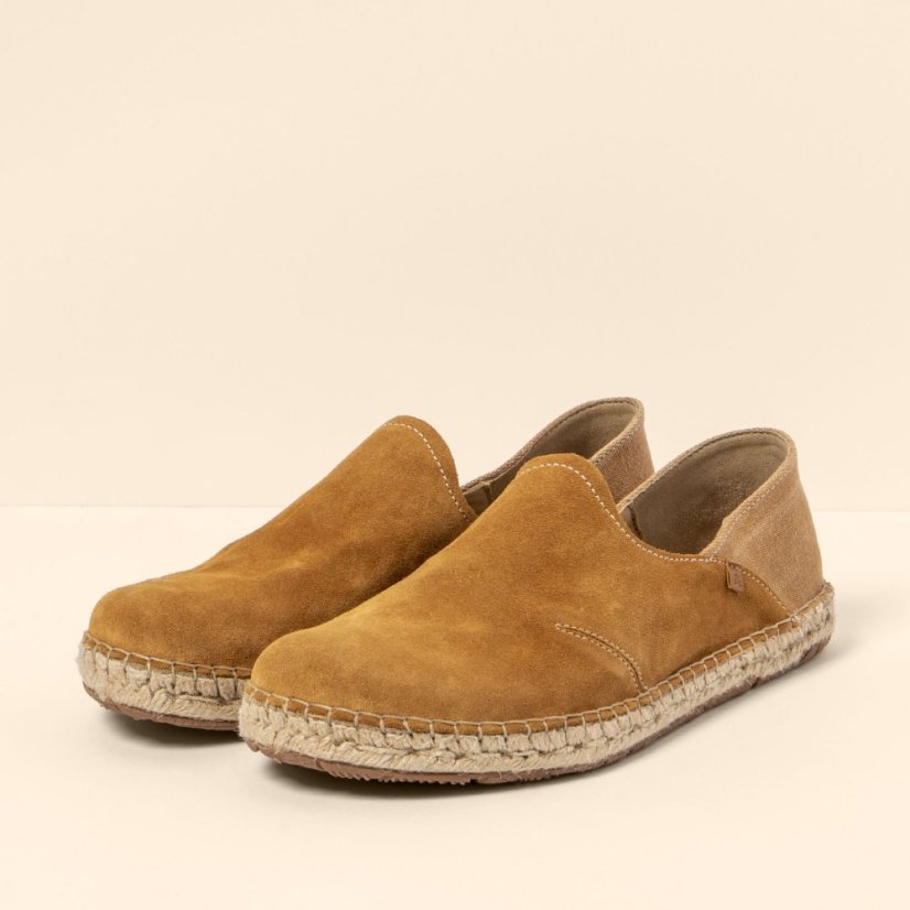 Semišové espadrilky#N677 SILK SUEDE-COTTON TOFFEE / CAMPOS
