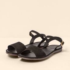 Dámské sandály#N5693 NOBUCK LAVADO BLACK / TULIP