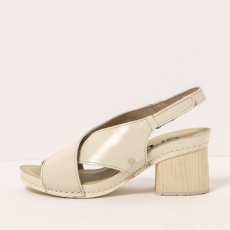Sandály s podpatkem#1878 NAPPA SHINNY CREAM/ I WISH