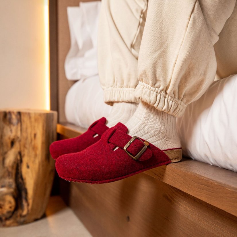 Vlněné pantofle#NA70 WOOL BLACK/HOME