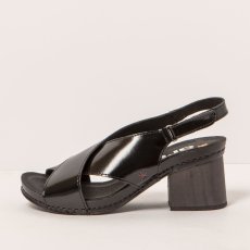 Sandály s podpatkem#1878 NAPPA SHINNY BLACK/ I WISH