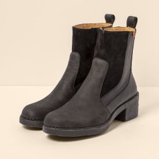 Polokozačky s podpatkem#N5668 MULTI LEATHER BLACK / TICINO