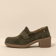 Mokasíny na podpatku#N5667 SILK SUEDE FOREST / TICINO