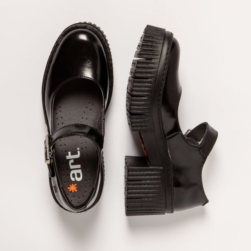 Dámská obuv na podpadku#1373 NAPPA SHINNY BLACK/YORK