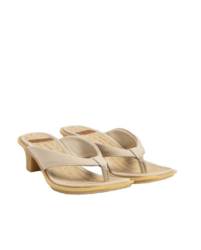Pantofle na podpatku#N5991S WAX NAPPA CREAM / IGUSA