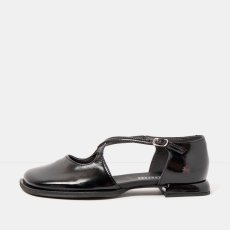 Dámské elegantní sandály BERGAMO#2002 NAPPA SHINNY BLACK / BERGAMO
