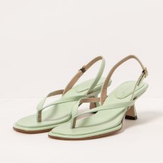Luxusní sandály na podpatku#S3166 NAPPA PASTEL GREEN/ GLERA