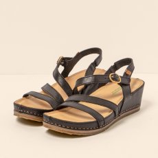 Dámské sandály na podpatku#N5855 SOFT NAPPA BLACK / PICUAL