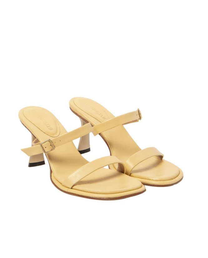 Elegantní pantofle na podpatku#S3194 NAPPA SUN LIGHT/ ALBANA