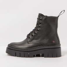 Kotníkové boty na tkaničky#1953 NAPPA BLACK/AMBERES
