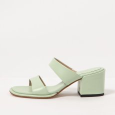 Luxusní pantofle s podpatkem#S3174 NAPPA PASTEL GREEN/ FABER