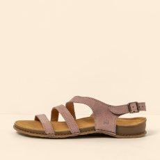 Dámské kožené sandály PANGLAO#N5811 NOBUCK LAVADO MALVA/PANGLAO