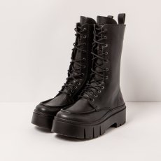 Vysoké šněrovací boty#1768 NAPPA BLACK / LEEDS