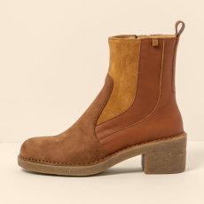 Polokozačky s podpatkem#N5668 MULTI LEATHER TOFFEE / TICINO