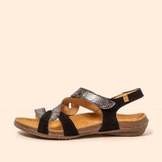 Dámské sandály WAKATAUA#N5079S NOBUCK-SNAKE BLACK-GREY/ WAKATAUA Dámské sandály WAKATAUA#N5079S NOBUCK-SNAKE BLACK-GREY/ WAKATAUA