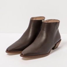 Luxusní kotníčkové boty#S3352 NAPPA BROWN/ RUCHE Luxusní kotníčkové boty#S3352 NAPPA BROWN/ RUCHE