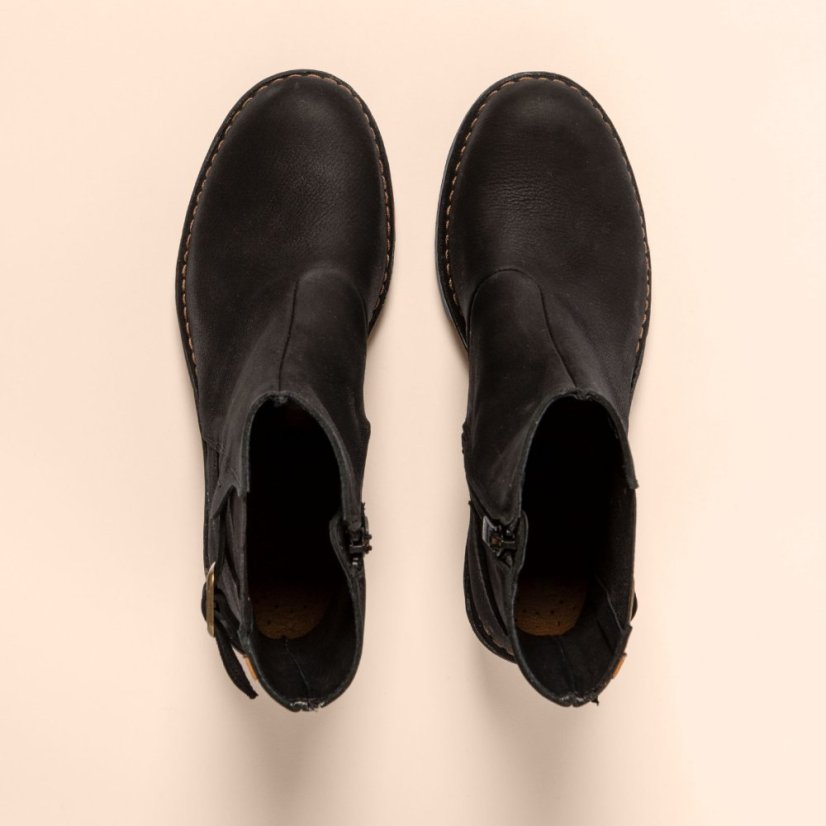 Polokozačky na podpatku#N5669 PLEASANT BLACK / TICINO