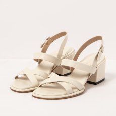 Luxusní sandály s podpatkem#S3173 NAPPA CREAM/ FABER
