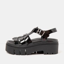 Dámské sandály na platformě LEEDS#2042 NAPPA SHINNY BLACK / LEEDS