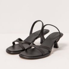 Designové sandály na podpatku#S3168 CRISTAL BLACK/ GODELLO