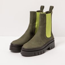Chelsea boty#1954 NOBUCK KAKI-PISTACHO/AMBERES