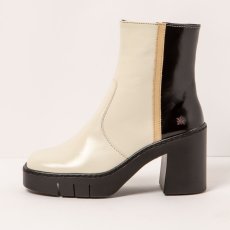 Polokozačky na podpadku#1974 NAPPA SHINNY CREAM-CHAMPAGNE/BERNA