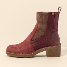 Polokozačky s podpatkem#N5668 MULTI LEATHER CEREZA / TICINO