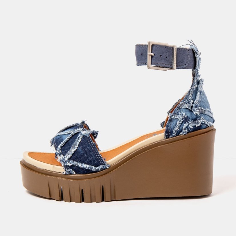 Dámské riflové sandály na klínku CATANIA#2085S JEANS OCEAN/ CATANIA