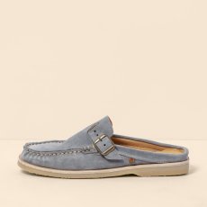 Pantofle nazouváky#N5965 SILK SUEDE BLUE/PLANTAE Pantofle nazouváky#N5965 SILK SUEDE BLUE/PLANTAE