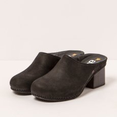 Pantofle na podpatku#1879 NOBUCK BLACK/ I WISH