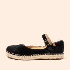 Espadrilky Mary Jane#N679 SILK SUEDE BLACK / CAMPOS