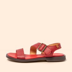 Dámské kožené sandály ARENISCA#N5887 SOFT NAPPA ROSSO/ ARENISCA