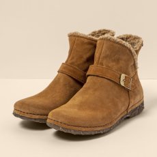 Kotníčkové boty s kožíškem#N5473 SILK SUEDE TOFFEE/ANGKOR