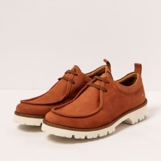 Kožené polobotky#1483 NOBUCK DARK ORANGE / DENVER