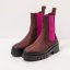 Chelsea boty#1954 NOBUCK BURDEOS-FUCSIA/AMBERES