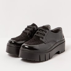 Polobotky s platformou#1765 NAPPA SHINNY BLACK / LEEDS