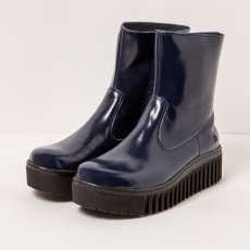Kotníková obuv na platformě#1531 NAPPA SHINNY NAVY/BRIGHTON