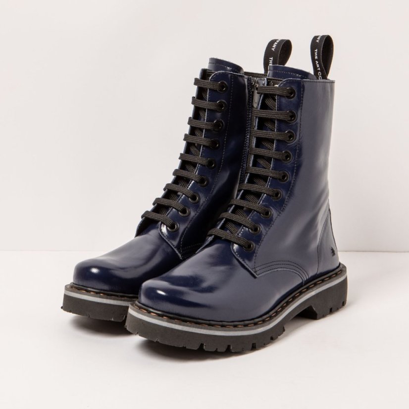 Kožené boty Glády#1167 NAPPA SHINNY NAVY / MARINA