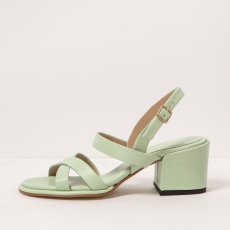 Luxusní sandály s podpatkem#S3173 NAPPA PASTEL GREEN/ FABER